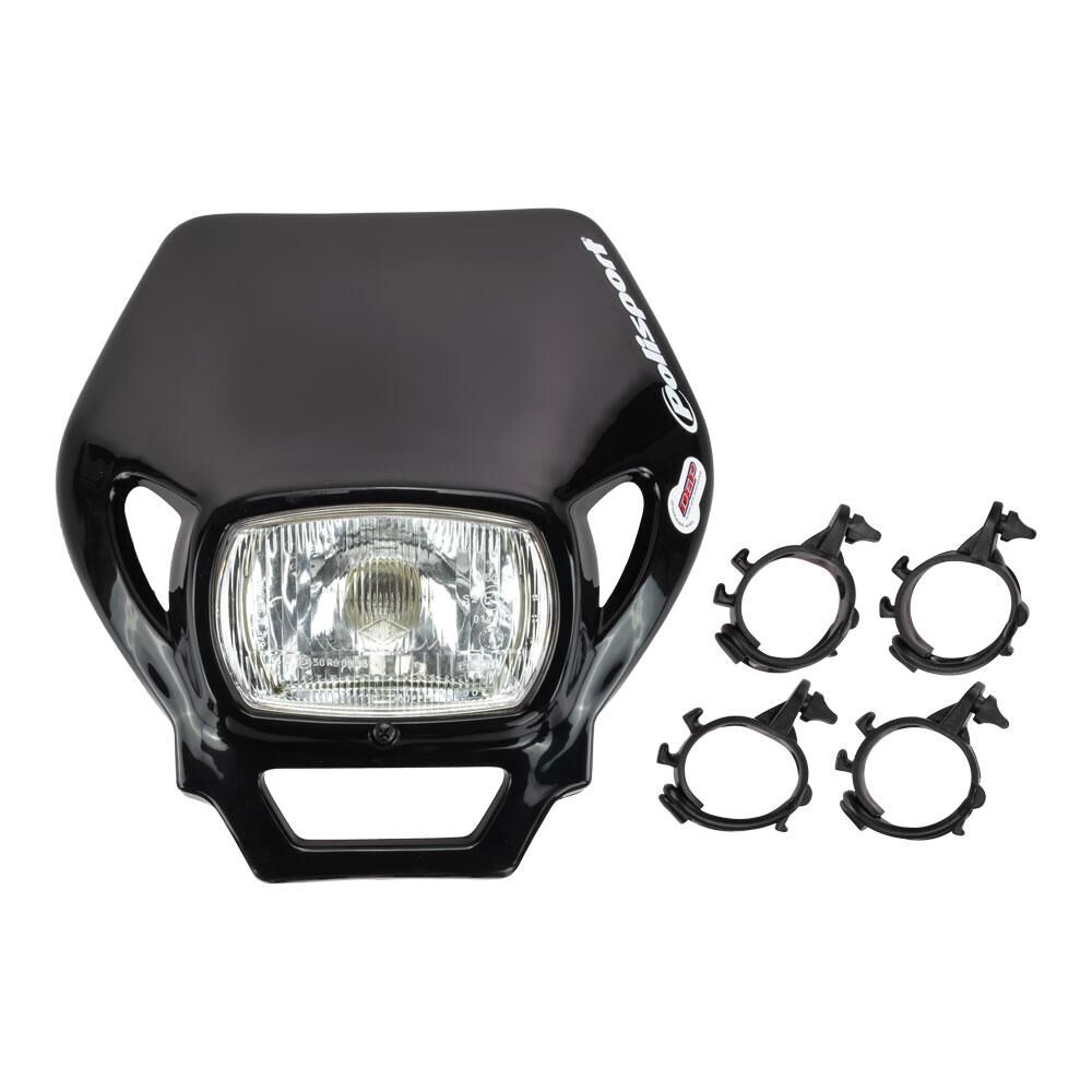 POLISPORT UNIVERSAL ENDURO HEADLIGHT BLACK HONDA KTM YAMAHA SUZUKI