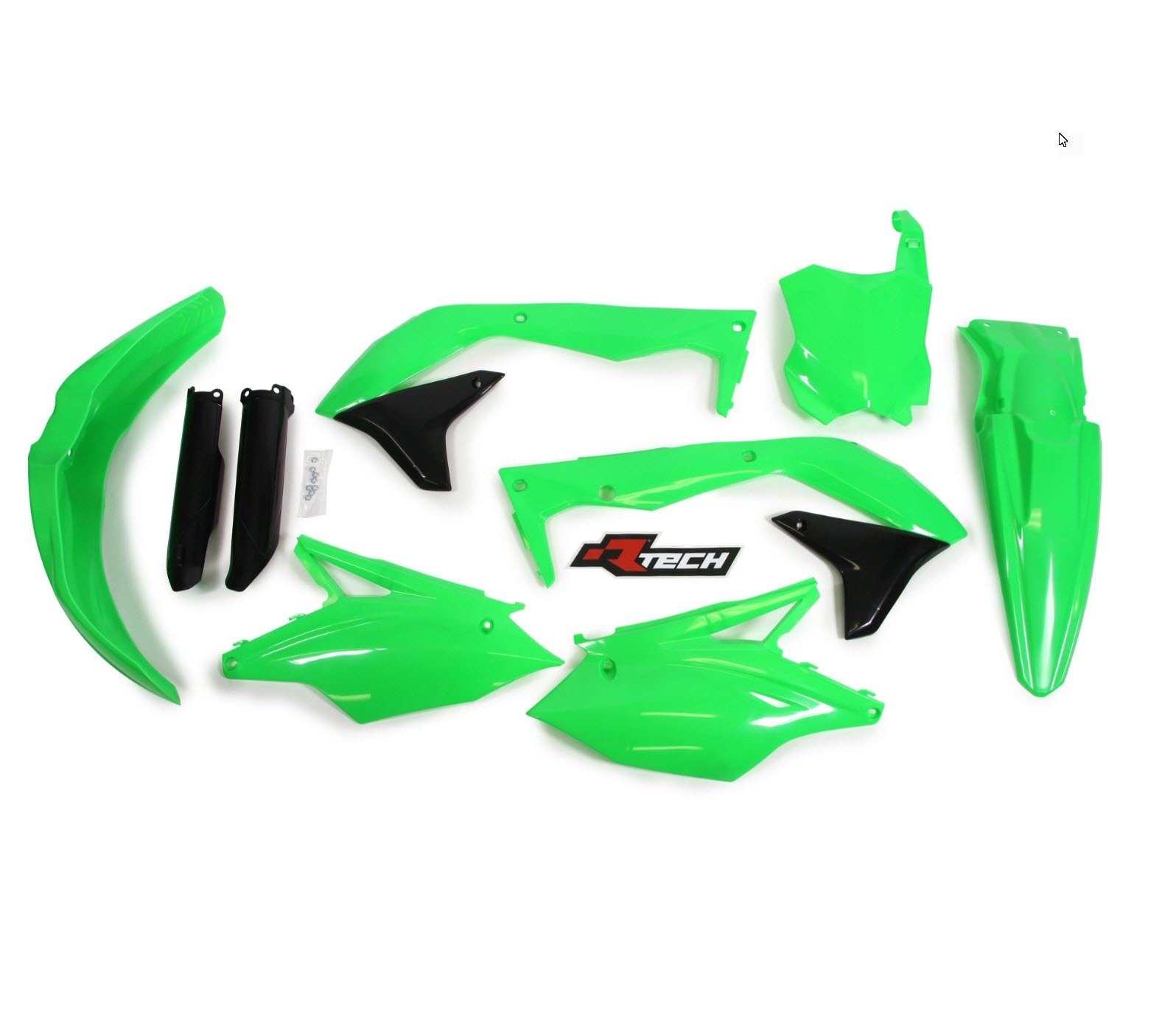 KAWASAKI KX450F 2016 2017 RACETECH NEON GREEN PLASTICS KIT KXF450 eBay