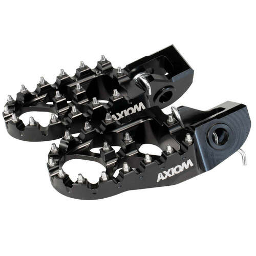 Axiom SX-3 Wide Alloy MX Footpegs Black