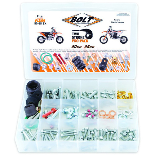 Bolt KTM/Gas Gas 50/65 2-Stroke Factory Style Pro Hardware Kit