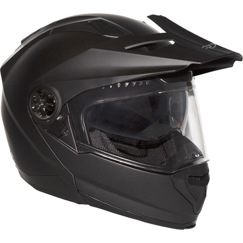 Rxt 909P Safari Dual Purpose Motorcycle Helmet Matte Black Flip Up