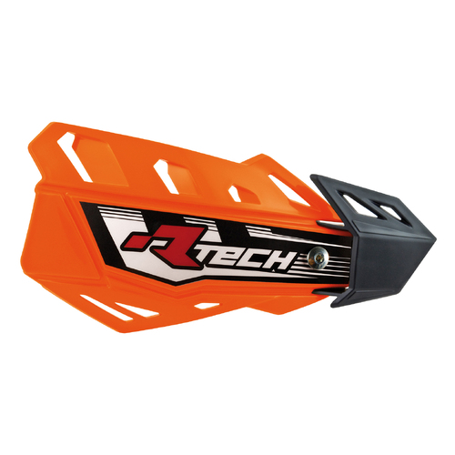 Rtech Flex Vented Orange MX Hand Guards Motocross Handguards