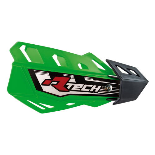 Rtech Flex Vented Green MX Hand Guards Motocross Handguards