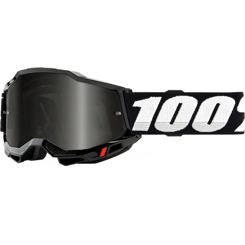 100% Percent Accuri 2 Silver Mirror Lense Motocross MX Goggles Black 
