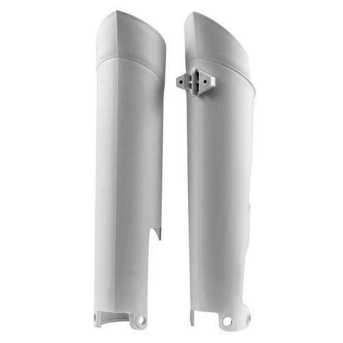 Yamaha YZ125 2008 - 2014 White Rtech Fork Guards Protectors 