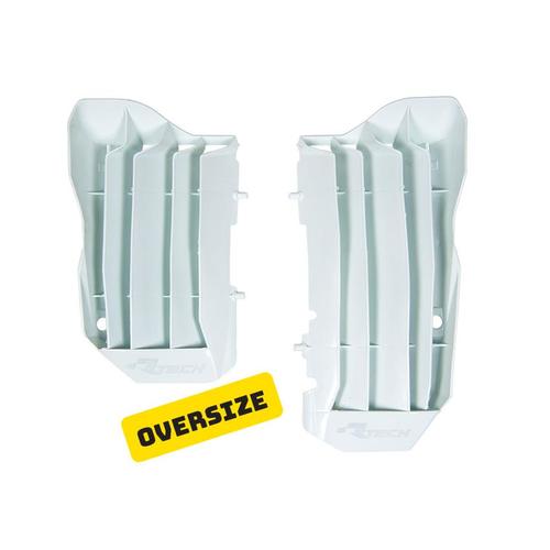 Honda CRF450RX 2017 - 2018 Rtech White Oversize Radiator Louvres Protectors 