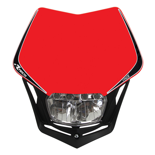 Racetech Universal V-Face Full Led Headlight Red