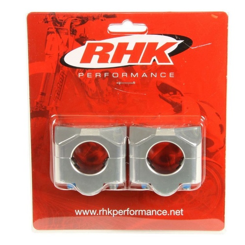 RHK Handlebar Adaptor Mounts Clamps Oversize Pro Taper Fat Bar Silver