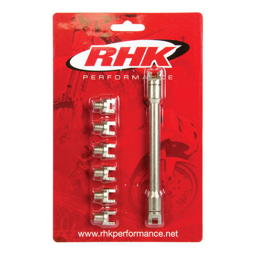 RHK Motorcycle Spoke Spanner Wrench Tool - 8 Pieces & Handle
