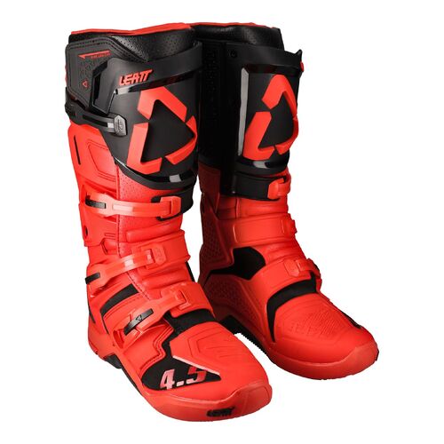 Leatt 4.5 MX Motocross Boots Red Black
