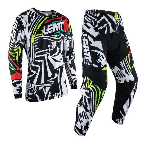 Leatt 3.5 MX Motocross Jersey & Pants Set Zebra