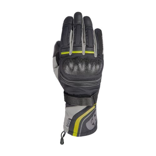 Oxford Montreal 4.0 Dry2Dry Mens Motorcycle Gloves Black Grey Fluro