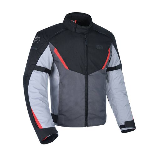 Oxford Delta 1.0 Waterproof Mens Motorcycle Jacket Black Grey Red