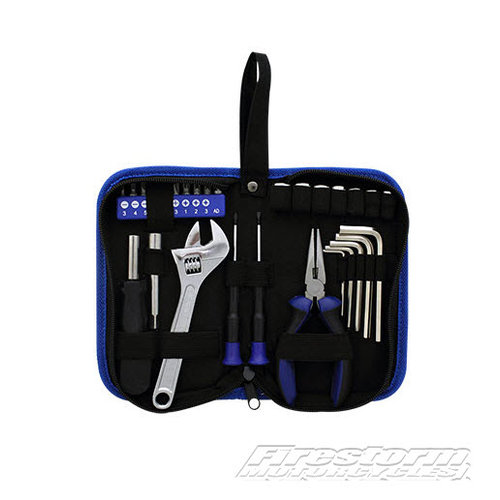 X-Tech Compact 28 Piece Tool Kit - Pliers, Sockets, SCrewdriver, Shifter & Case