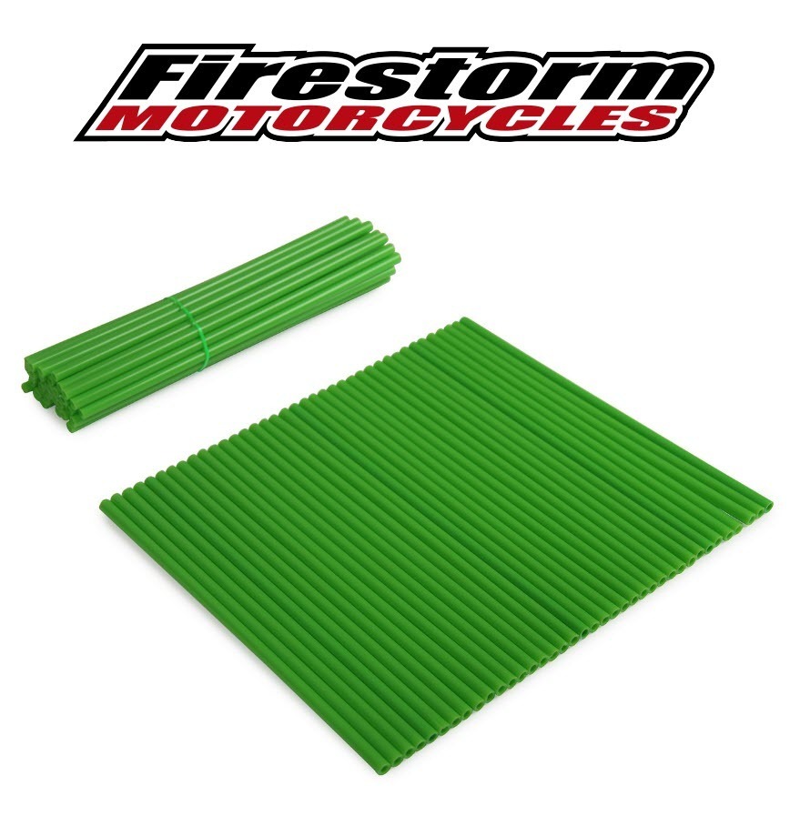 Kawasaki KX250 RHK Front & Rear Wheel Spoke Wraps Covers Green