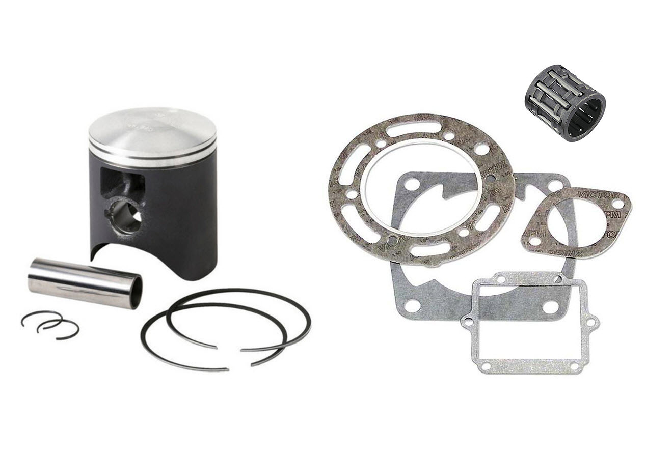 Engine Piston Kit,6PCS Motorcycle Piston Ring Pin Gasket Assembly Kit Set for Yamaha DT 175 YT175 STD 