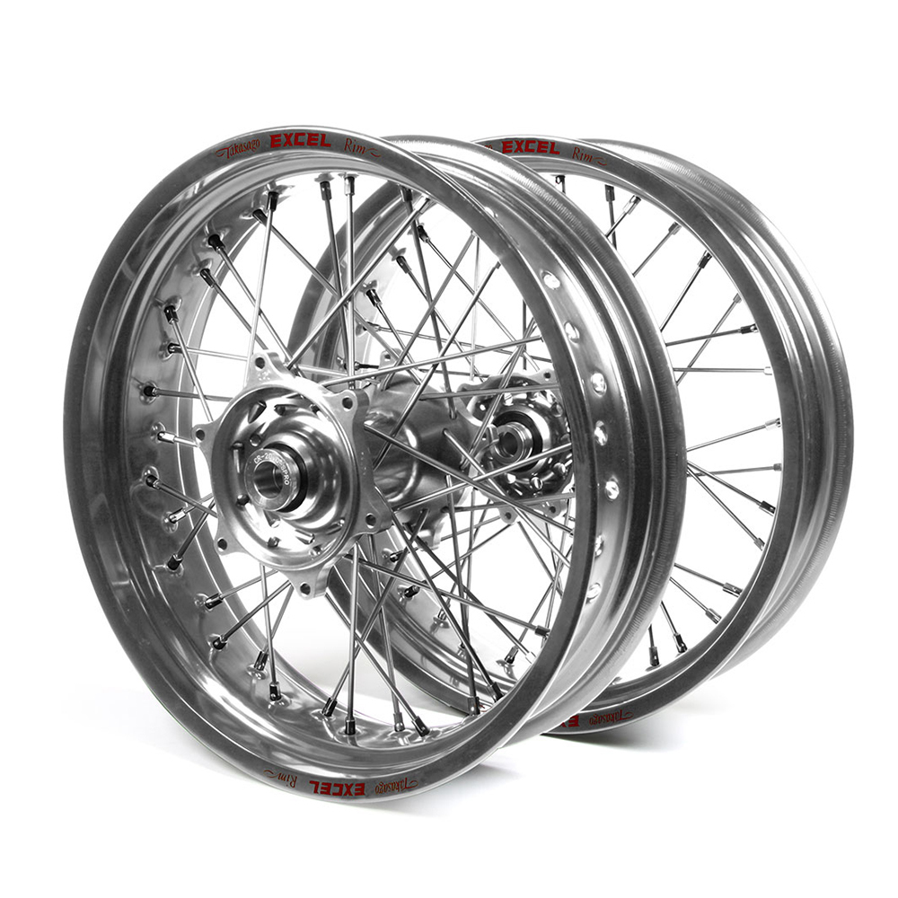 Honda XR650R 2000 Wheel Set Silver Excel Supermoto Rims Silver Talon