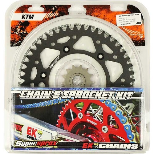KTM 450 EXC-F 2024 Supersprox Chain & Sprocket Kit 14t/52t Aluminium Black Rear