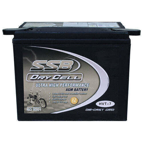 Harley Davidson 1000 SPORTSTER XLH 1972-1978 SSB Dry Cell Heavy Duty AGM Battery HVT-7