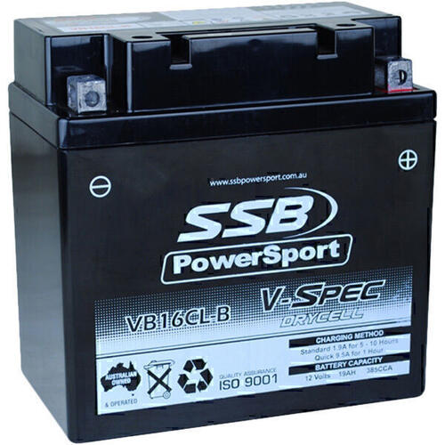 Kawasaki KAF620 MULE 1992-1997 SSB V-Spec High Performance AGM Battery VB16CL-B
