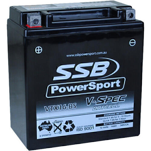 Kawasaki Vn1500 Classic Fi 2000-2002 SSB AGM 12V Battery High Performance