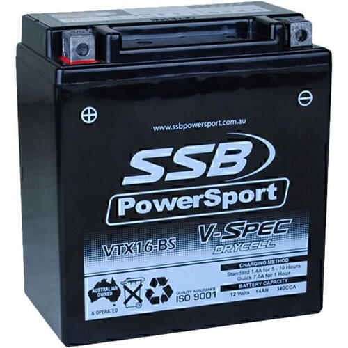 Fits Suzuki C109R BOULEVARD 2008-2013 SSB V-Spec High Performance AGM Battery VTX16-BS