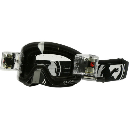 Dragon MX Motocross Goggles Nfxs Coal With Roll Off - Clear Lens