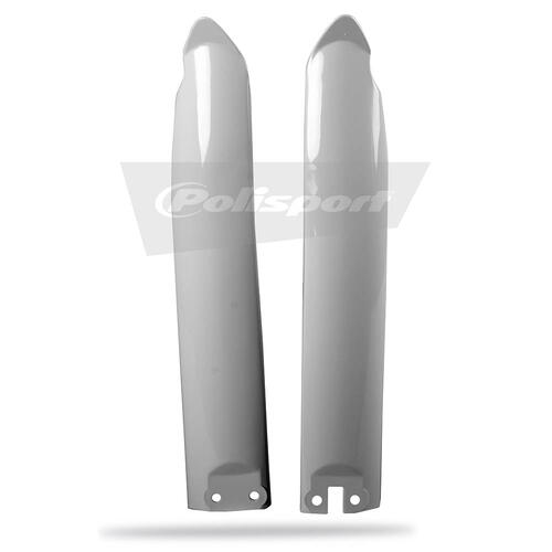 Kawasaki KX500 1994-2004 Polisport Fork Protectors White Plastic