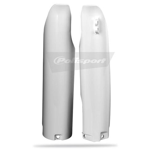 Yamaha YZ450F 2005-2007 Polisport Fork Protectors White Plastic