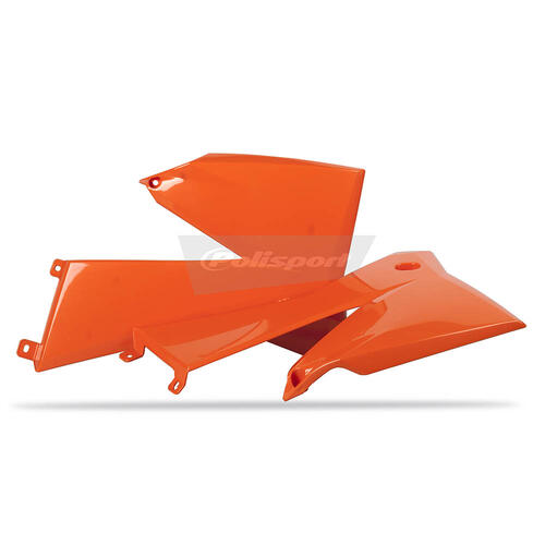 KTM 400 EXC 2005-2007 Polisport Radiator Shrouds Pair Orange