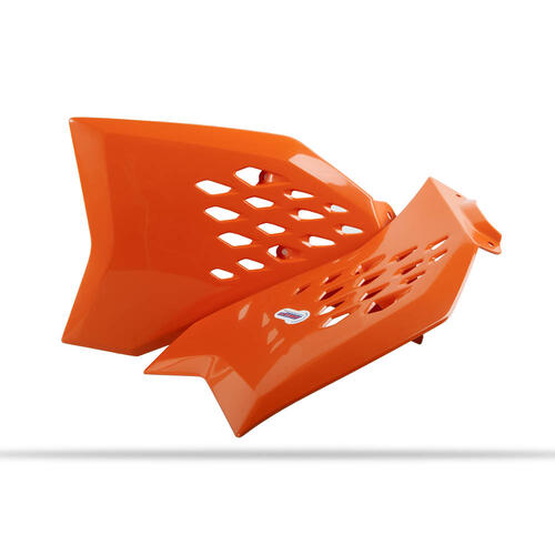 KTM 65 SX 2009-2015 Polisport Radiator Shrouds Pair Orange