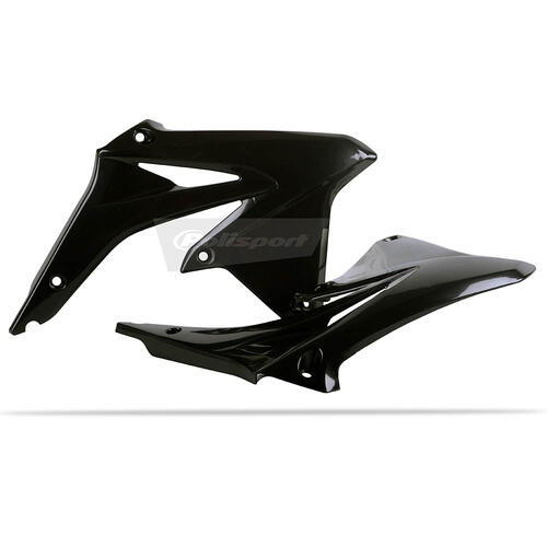 Suzuki RM-Z450 2008-2017 Polisport Radiator Shrouds Pair Black