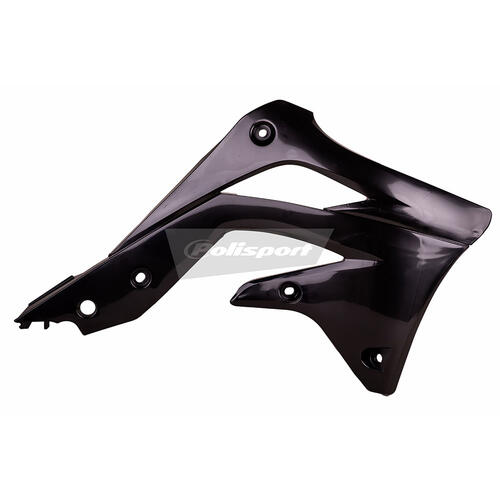 Kawasaki KX450F 2012-2015 Polisport Radiator Shrouds Pair Green/Black