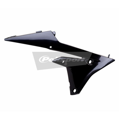 Yamaha YZ250F 2014-2018 Polisport Radiator Shrouds Pair Black