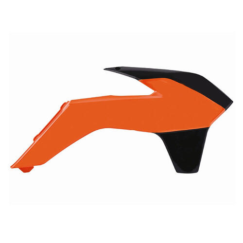KTM 200 EXC 2014-2016 Polisport Radiator Shrouds Pair Orange/Black