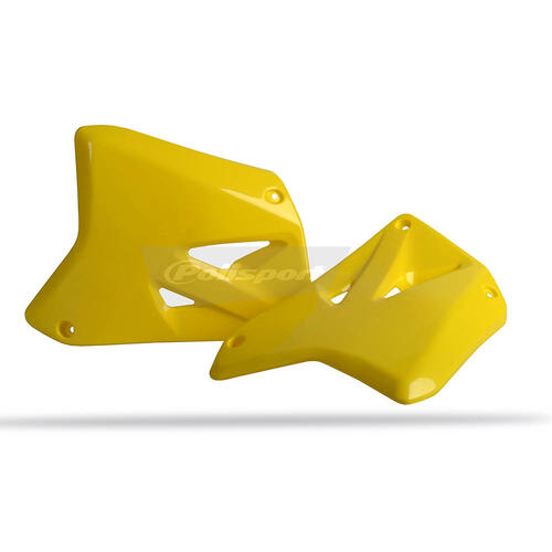 Suzuki RM125 2001-2009 Polisport Radiator Shrouds Pair Yellow