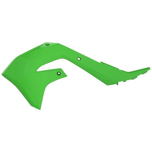 Kawasaki KX250F 2021-2023 Polisport Radiator Shrouds Pair Green