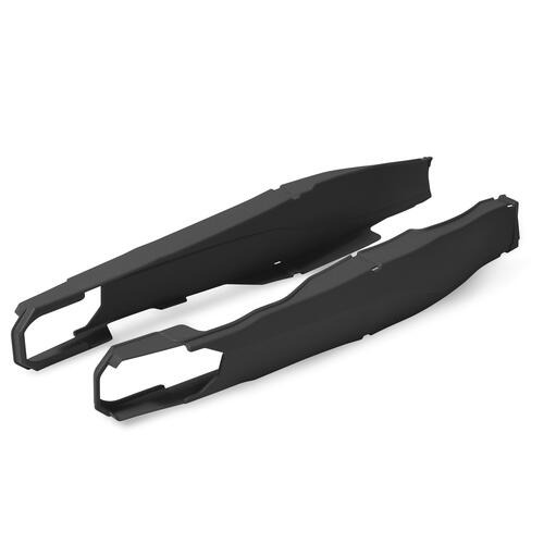 KTM 350 XC-F 2013-2022 Polisport Swingarm Protectors Pair Black Plastic