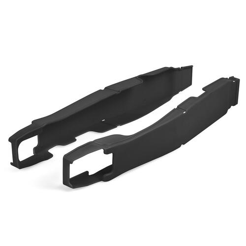 Suzuki RM-Z450 2010-2017 Polisport Swingarm Protectors Pair Black Plastic