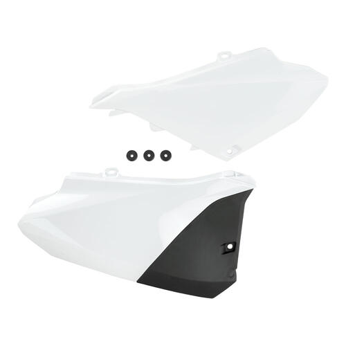 Yamaha YZ85LW Big Wheel 2022-2025 Polisport Sidecovers Pair Panels White