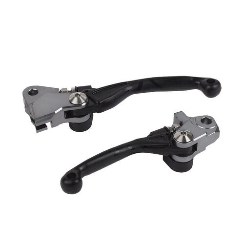 Kawasaki KX327 2027 Polisport Folding Clutch & Brake Lever Set Black