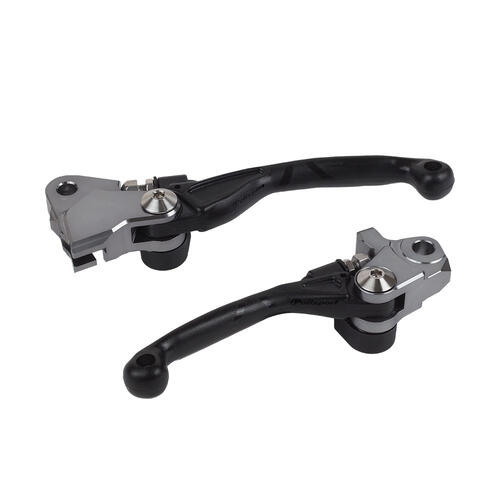 Yamaha YZ125 2015-2024 Polisport Folding Clutch & Brake Lever Set Black