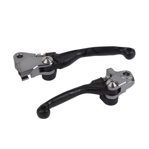 Honda CR250R 2004-2007 Polisport Folding Clutch & Brake Lever Set Black
