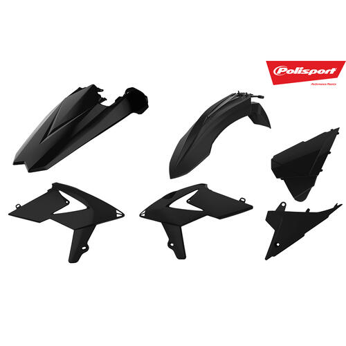 Beta RR 350 4T RACING 2018-2019 Polisport Plastics Kit Black Inc Fenders & Shrouds