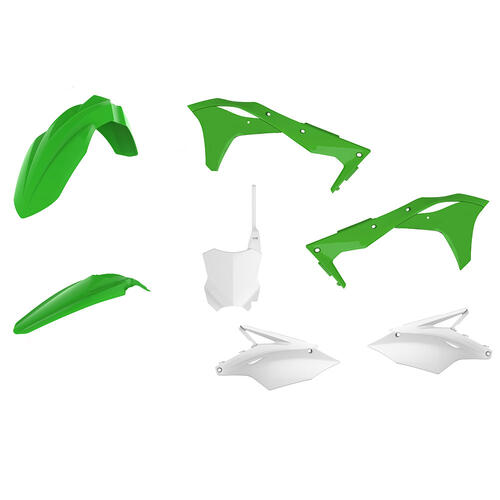 Kawasaki KX250F 2017-2020 Polisport Plastics Kit OEM Colours Inc Fenders & Shrouds