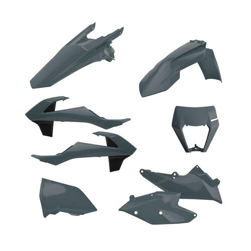 KTM 300 EXC 2017-2019 Polisport Plastics Kit Nardo Grey Inc Fenders & Shrouds