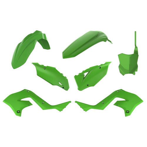 Kawasaki KX125 2003-2008 Polisport Restyle Plastics Kit Green