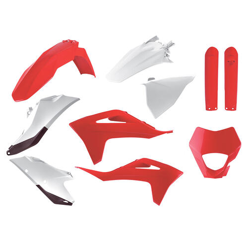 Gas-Gas EC 300 2021-2023 Polisport Plastics Kit Inc Fork Guards/Headlight Surround OEM Colours (2021)