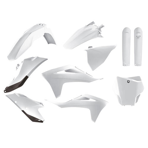 Gas-Gas MC 350F 2021-2023 Polisport Plastics Kit Inc Fork Guards White