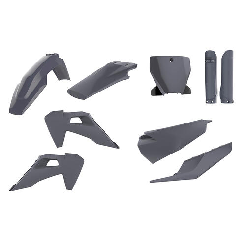 Husqvarna TC250 2019-2022 Polisport Plastics Kit Inc Fork Guards Nardo Grey